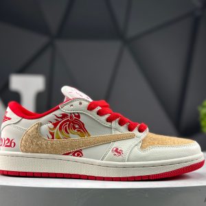 Nike Air Jordan 1 Low x Travis Scott Year of the Horse FC1688-250 Sneakers