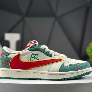 Nike Air Jordan 1 Low x Travis Scott Year of the Horse Reverse Mocha Mocha SD6868-119 Sneakers