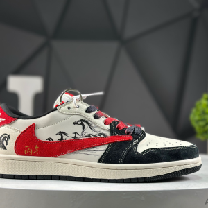 Nike Air Jordan 1 Low x Travis Scott Year of the Horse Denim Black White FC1688-253 Sneakers