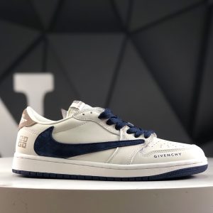 Nike Air Jordan 1 Low x Givenchy Navy Cream Sneakers