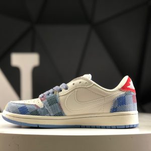 Nike Air Jordan 1 Low x Louis Vuitton Denim Monogram Sneakers