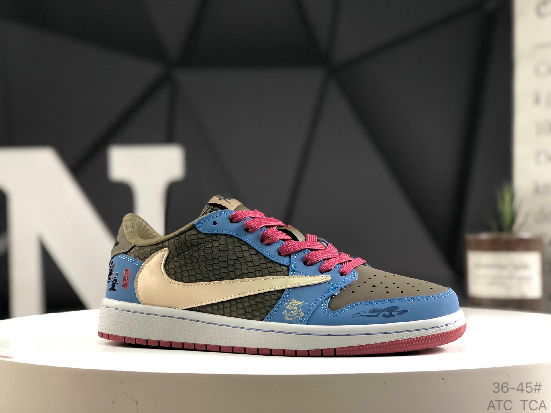 Nike Air Jordan 1 Low x Travis Scott Fragment Black Wukong CH6336-015 Sneakers