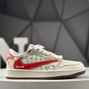 Nike Air Jordan 1 Low x Travis Scott Louis Vuitton Denim Monogram Sneakers