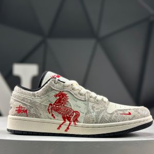 Nike Air Jordan 1 Low x Travis Scott Year of the Horse FC7688-198 Sneakers