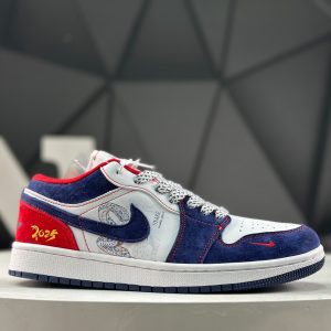 Nike Air Jordan 1 Low Blue Black White Yellow XX2414-014 Sneakers
